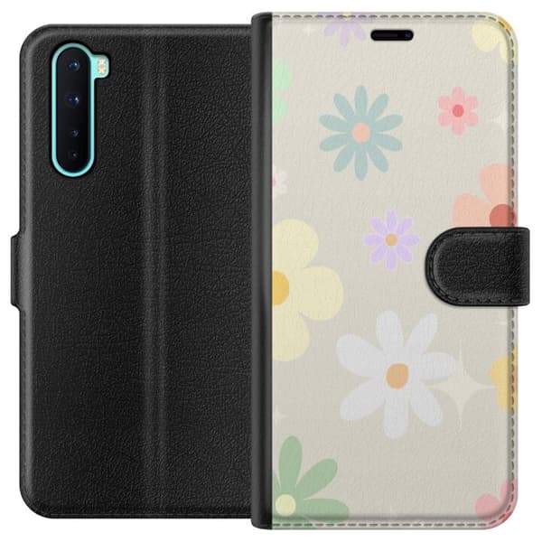Plånboksfodral till OnePlus Nord med fejdande blommor