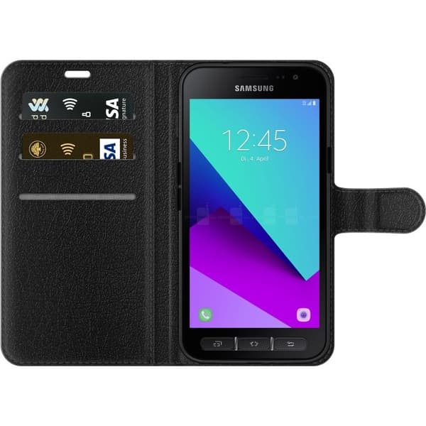 Pung Taske til Samsung Galaxy Xcover 4 med blomster og sommerfugle