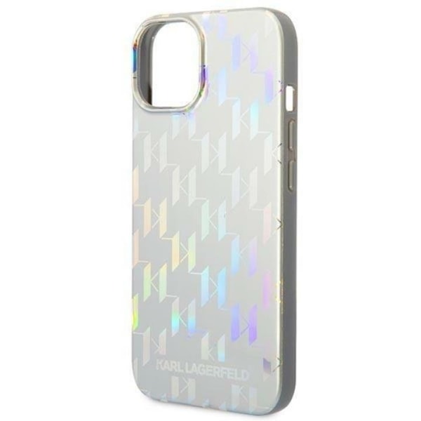 Karl Lagerfeld iPhone 14 Plus Skal Monogram Iridescent - Silver