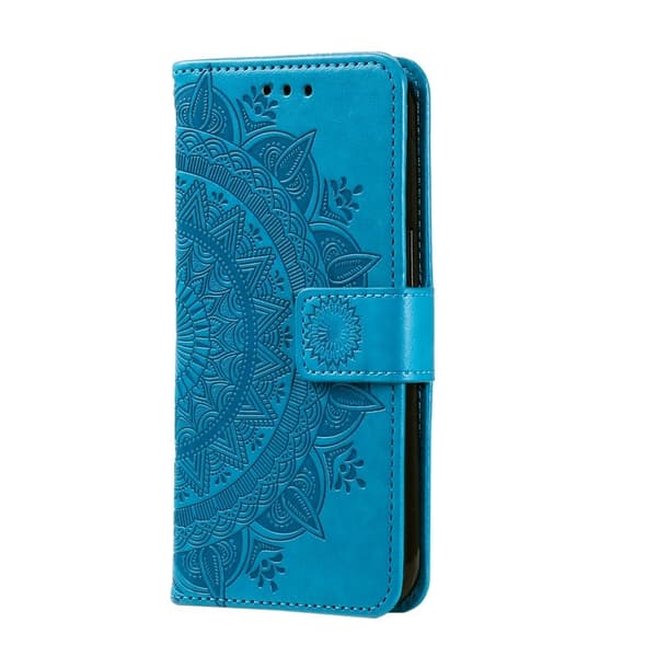 Samsung Galaxy S26 Plus Plånboksfodral Imprinted Totem Konstläder - Blå