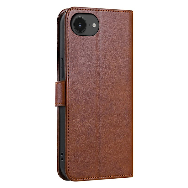 AZNS iPhone 16e Plånboksfodral Anti-Scratch Konstläder - Brun