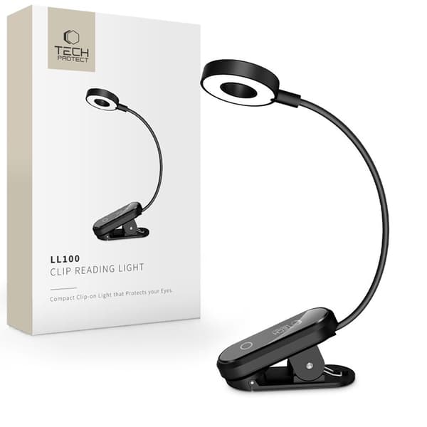 Tech-Protect Läslampa Clip LL100 - Svart Svart