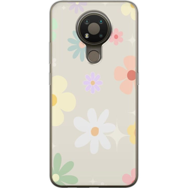 Mobilskal till Nokia 3.4 med fejdande blommor
