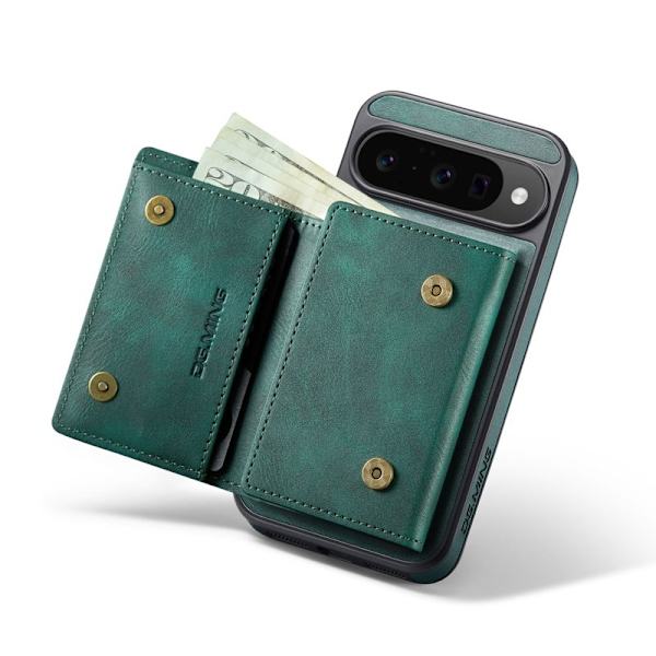 DG.MING M6 Series Konstläder Plånboksfodral för Google Pixel 10 Pro - Grön