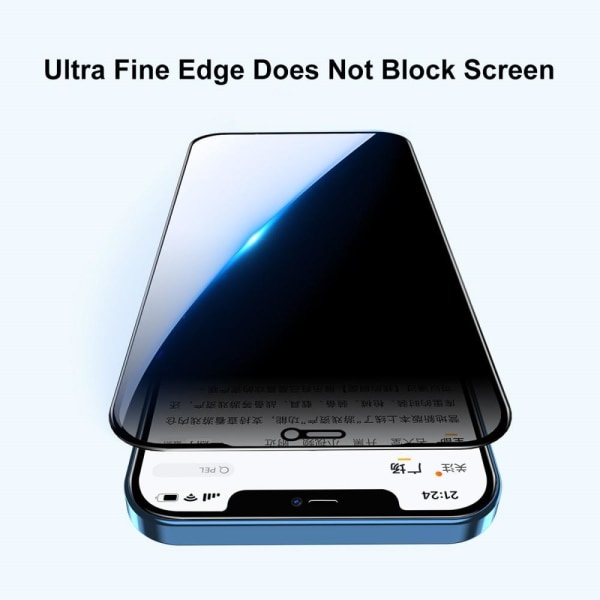 [2-PACK] Privacy Tempered Glass -näytönsuoja iPhone 12 Pro Max -näyttö