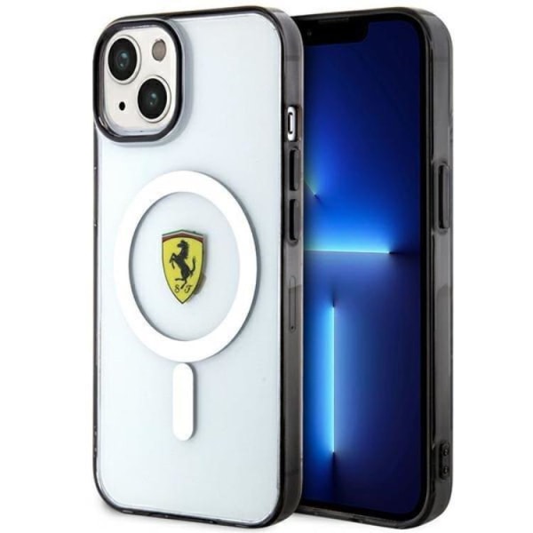 Ferrari iPhone 14 Mobile Case Magsafe Outline - Läpinäkyvä