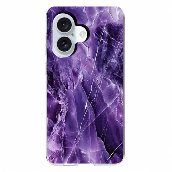 Mobilskal till iPhone 17 Marble Pattern Printing Soft - Lila Lila