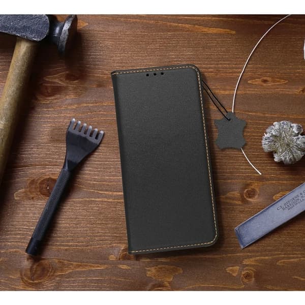 Xiaomi Redmi 14C Plånboksfodral Smart Pro Äkta Läder - Svart Svart