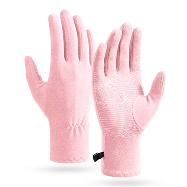 Touchvantar Handskar Cykel Termofleece Anti Slip DB80 - Rosa Rosa