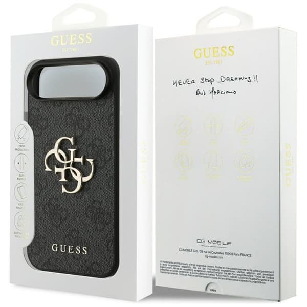 Guess Telefontaske til iPhone Air 4G Stort Logo - Sort Svart