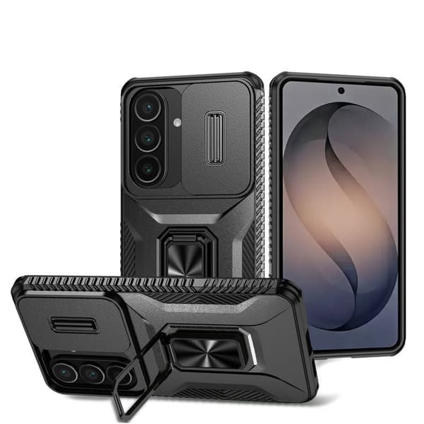 Mobilskal för Samsung Galaxy S26 Kickstand TPU + PC - Svart