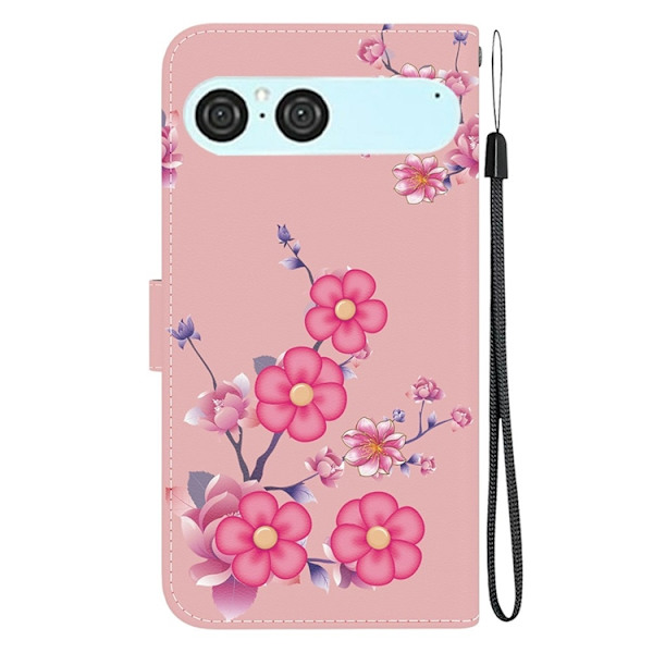 Sony Xperia 10 VII Konstläder Plånboksfodral Pattern Printing - Sakura Rosa