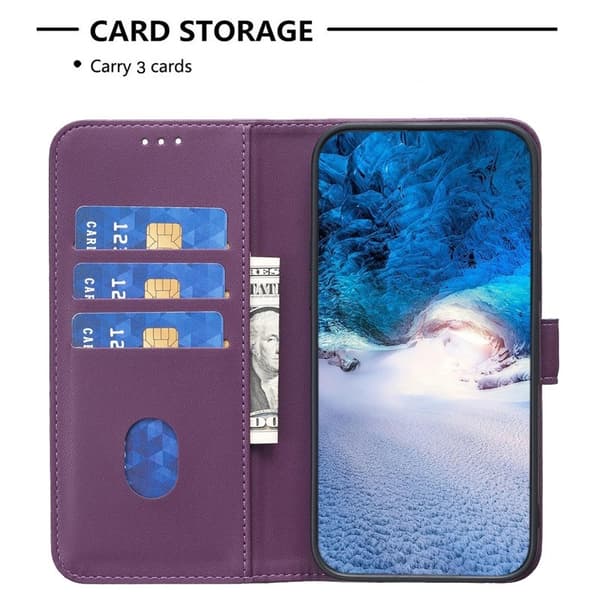 BINFEN Samsung Galaxy S26 Pro Plånboksfodral Folio Flip Konstläder - Mörklila