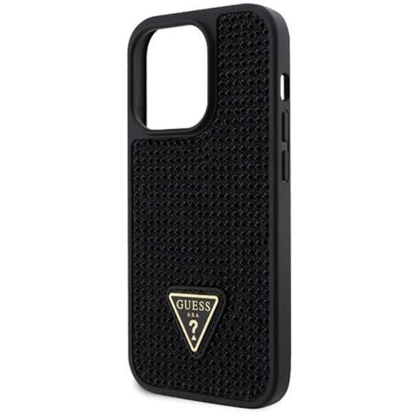 Guess iPhone 14 Pro Max Mobilskal Rhinestone Triangle - Svart Svart