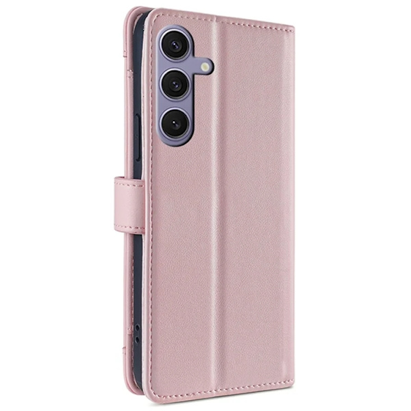 Galaxy S24 Plus Konstläder Plånboksfodral med 2 Rem - Rosa Rosa