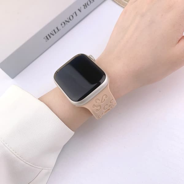 Apple Watch (38/40/41mm) Armband Leopard Texture - Milk Tea