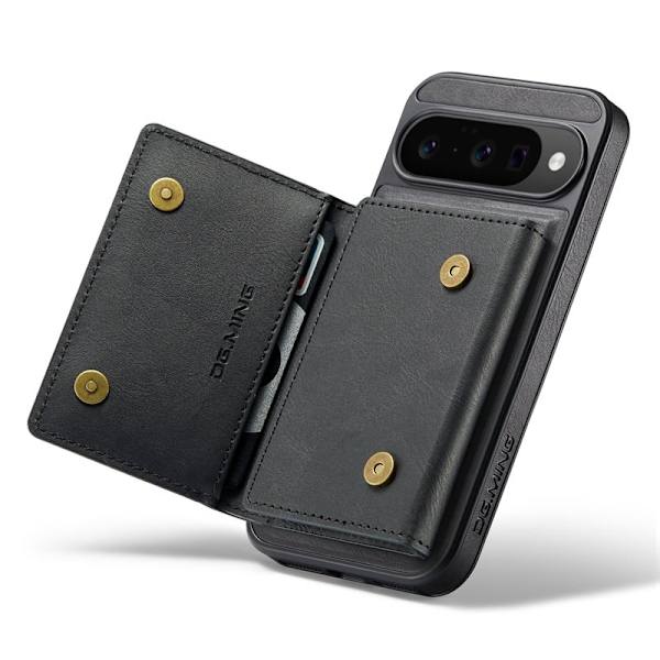 DG.MING Konstläder Plånboksfodral för Google Pixel 10 Pro - Svart