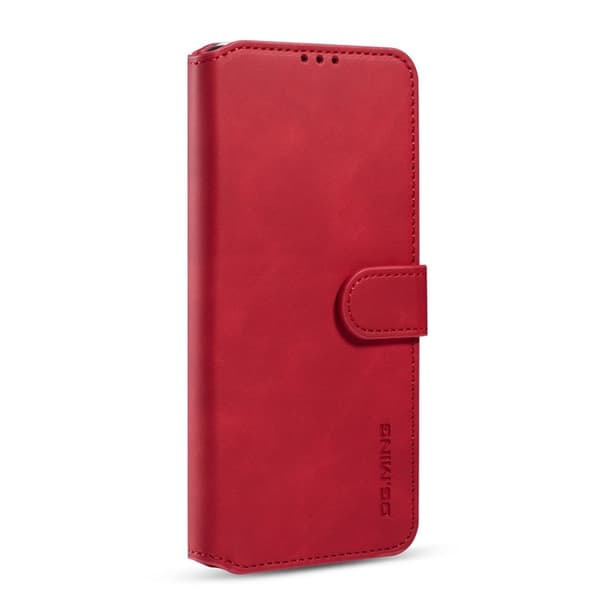 DG.MING Plånboksfodral Konstläder för Samsung Galaxy S20 Plus - Röd