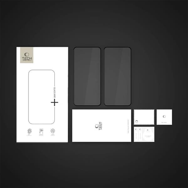 Tech-Protect [2-Pack] Galaxy S25 Edge Härdat glas Skärmskydd - Svart Svart