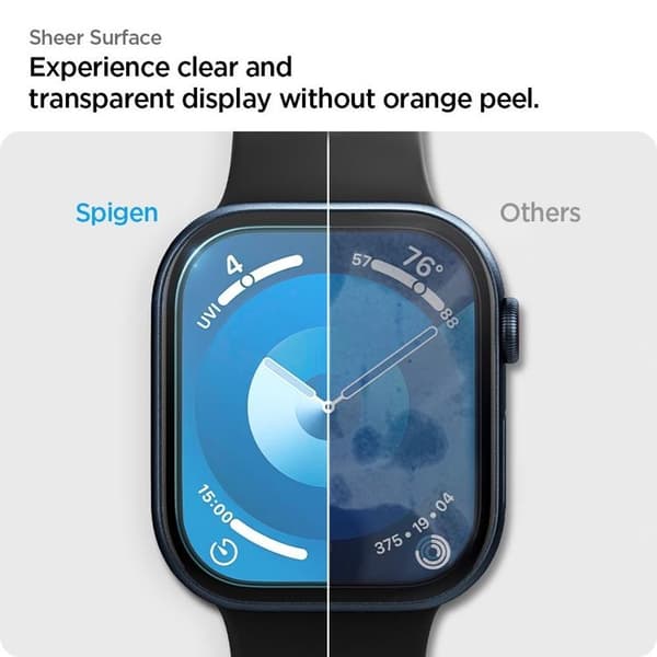 Spigen [2-Pack] Apple Watch 42mm Series 10 Skärmskydd Elite Shield Transparent