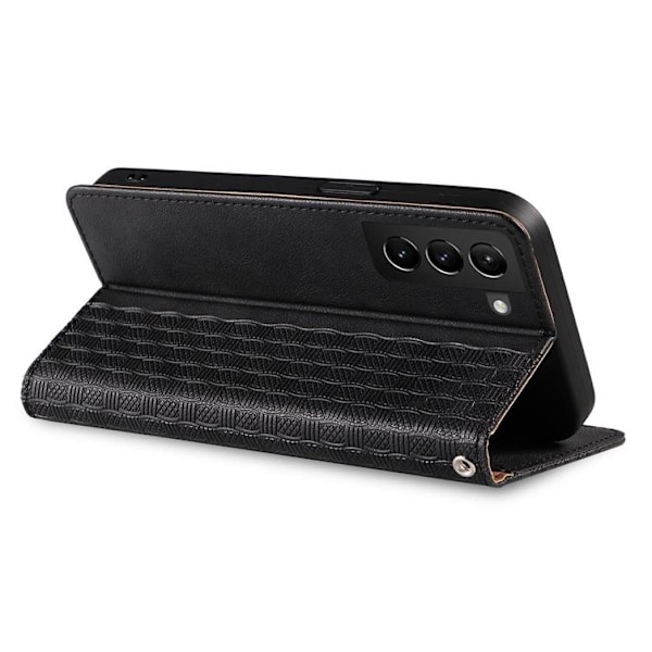 Galaxy S22 Plus Lompakkokotelo Magnet Strap - Musta Black