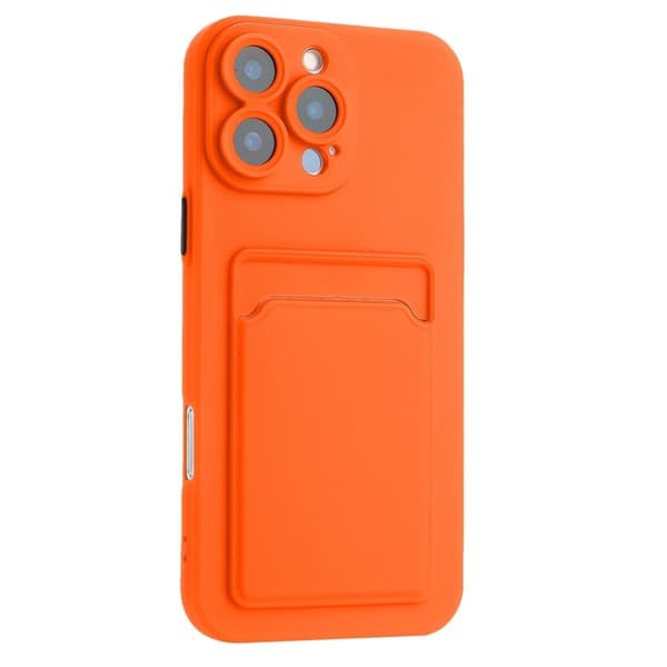 Mobilskal till iPhone 16 Pro Max Korthållare TPU - Orange Orange