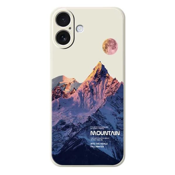 Mobilskal till iPhone 17 Blue Snow Mountain Pattern TPU - Beige Beige