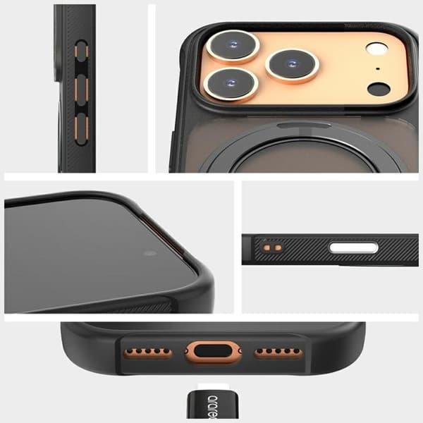 Araree Telefontaske til iPhone 17 Pro MagSafe Duple M Stand - Sort Svart
