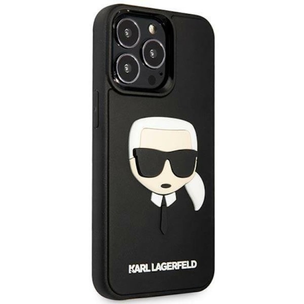 Karl Lagerfeld iPhone 14 Pro Skal 3D Rubber Karl`s Head - Svart Svart