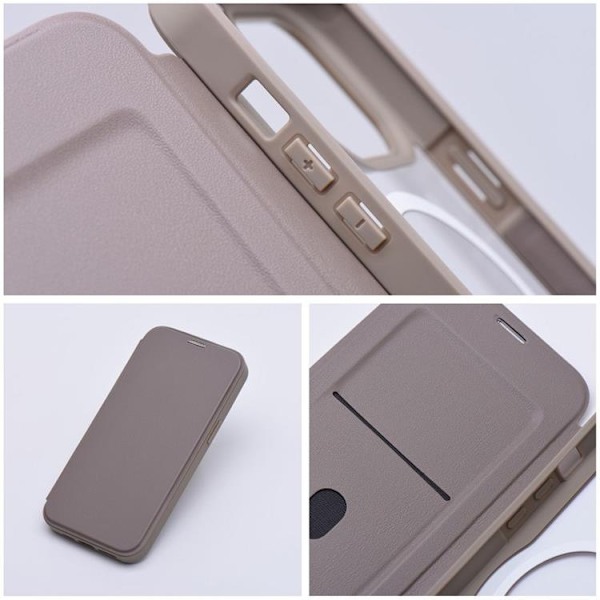 iPhone 15 Pro Max Plånboksfodral Magsafe Smart - Titanium