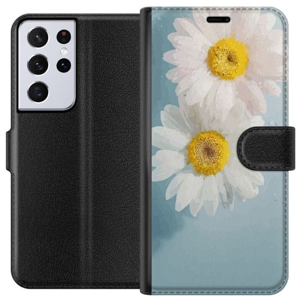 Plånboksfodral till Samsung Galaxy S21 Ultra 5G med Sommarblommor