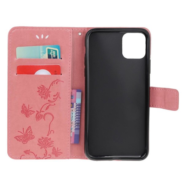 Butterfly Plånboksfodral till iPhone 11 Pro - Rosa Rosa
