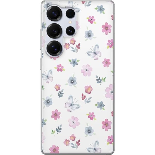 Mobilcover til Samsung Galaxy S25 Ultra med blomster og sommerfugle