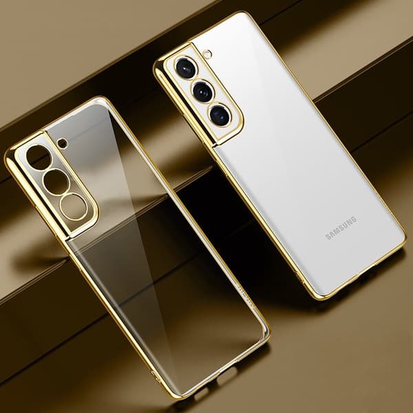 Saluda Transparent Mobilskal för Galaxy S21 4G/5G - Guld