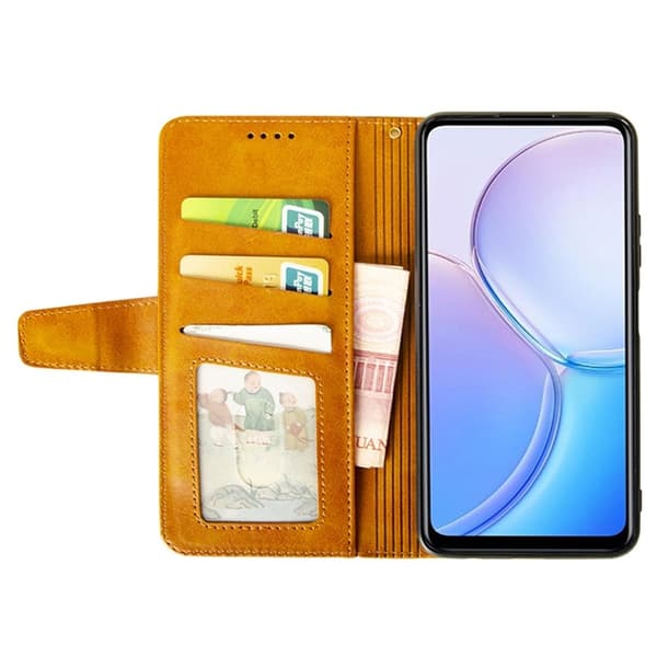 IDEWEI OnePlus 15 5G Plånboksfodral Calf Texture Konstläder - Brun Brun