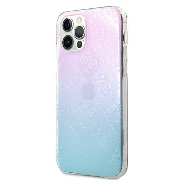 Guess iPhone 12 Pro Max Skal 3D Pattern Collection - Blå/Rosa Blå