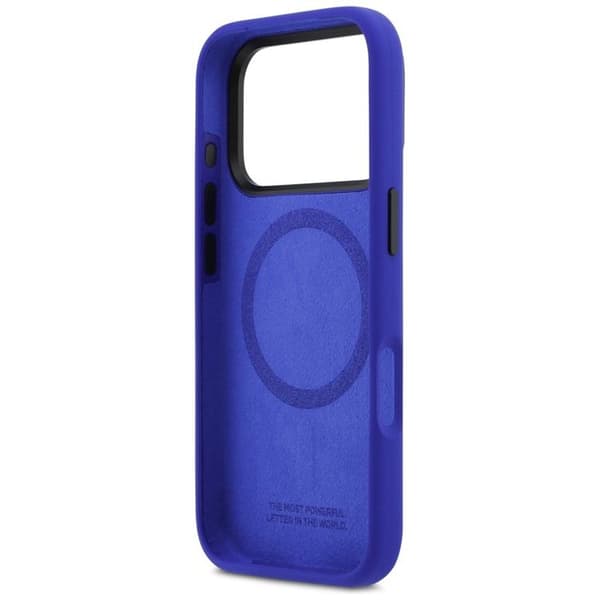 BMW Mobilskal till iPhone 17 Pro MagSafe Silikon Vertical Logo - Marinblå Blå