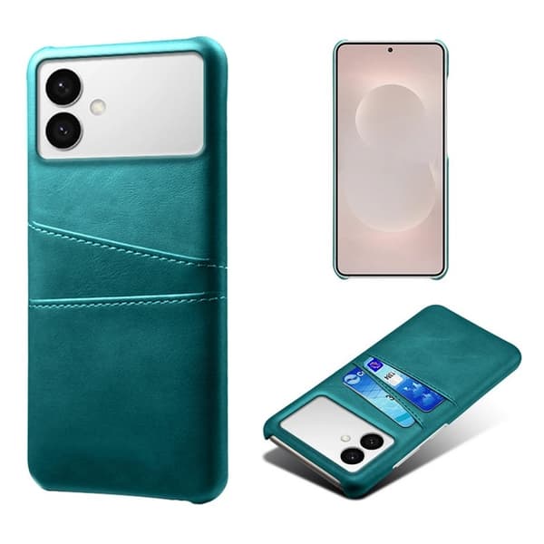 Mobilskal till Samsung Galaxy S26 Edge PU Läder + Hård PC - Grön