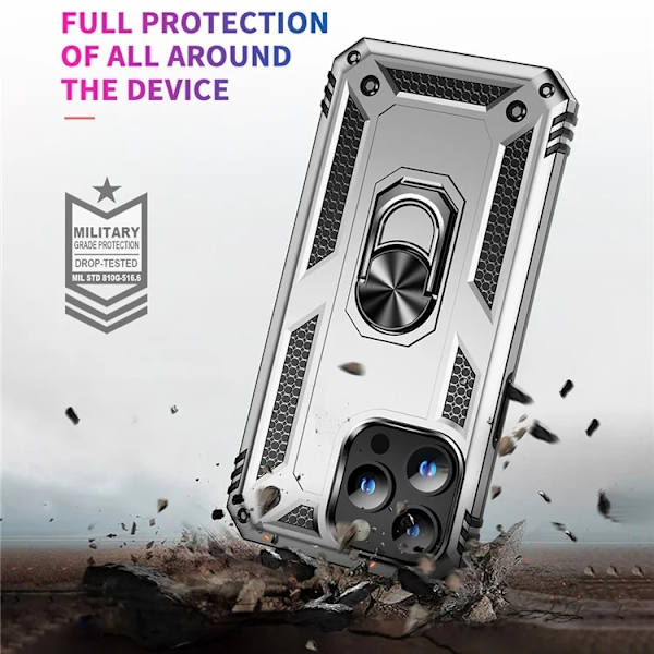 Mobilskal till iPhone 15 Pro med Kickstand - Silver Silver