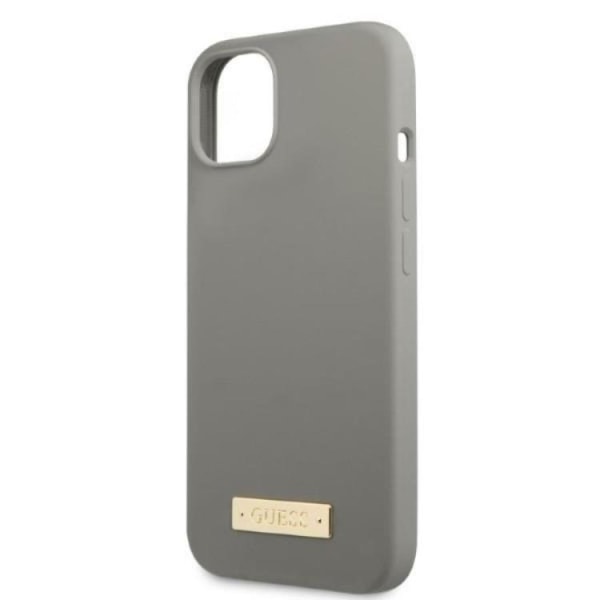 Guess iPhone 13 Case MagSafe silikonilogolevy - harmaa