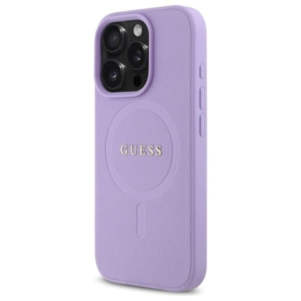 Guess Mobilskal till iPhone 16 Pro Max MagSafe Saffiano - Lila Lila
