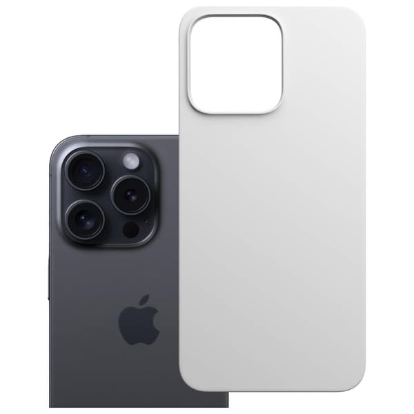 3MK Telefontaske til iPhone 16 Pro MagSafe Silicone Hardy - Hvid