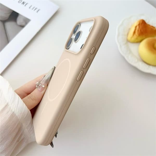 Mobilskal till iPhone 17 Pro Max MagSafe Silikon Anti Drop - Svart Svart