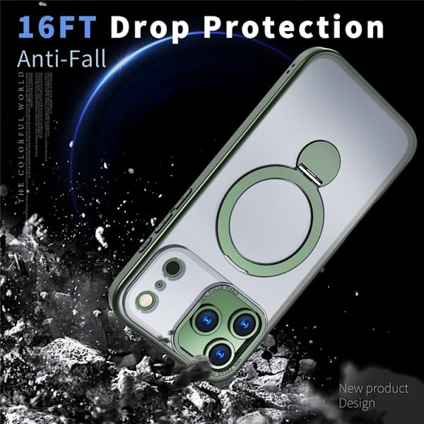 Mobilskal till iPhone 17 Pro Max MagSafe Rotating Kickstand Grön