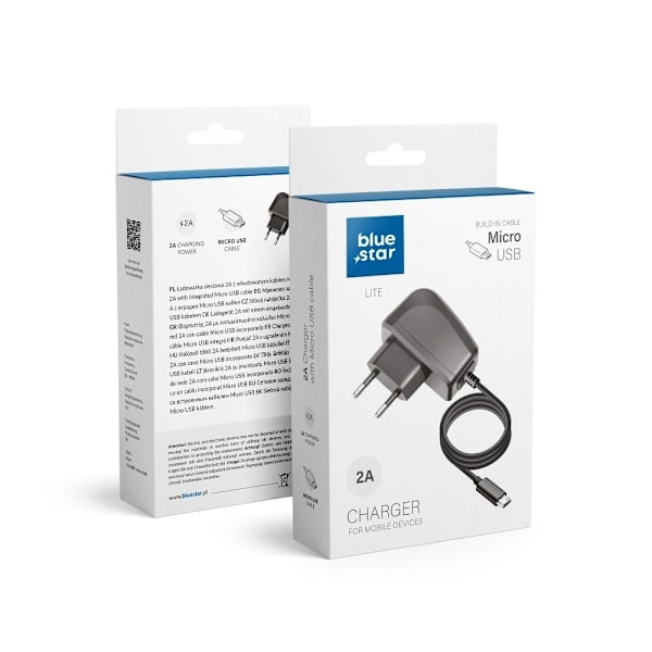 Blue Star Reseladdare MICRO USB 10W UNIVERSAL 2A Svart