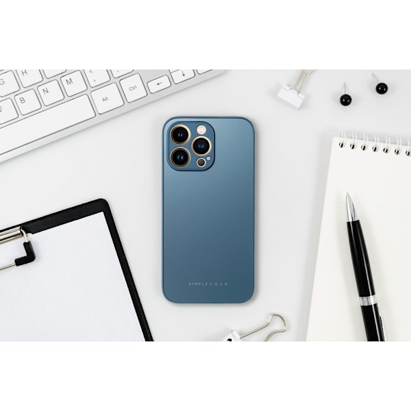 Roar Matte Glass Skal för iPhone 14 blå