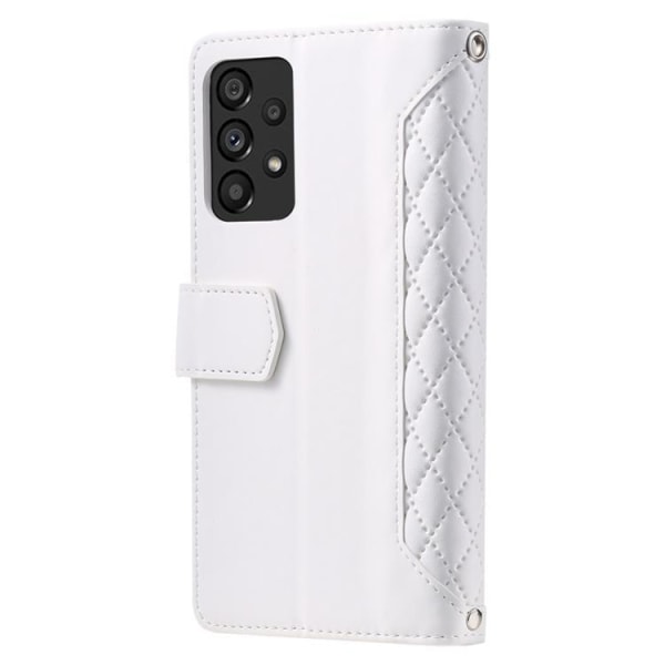 Galaxy A53 5G Wallet Case Rhombus Grid - Hvid