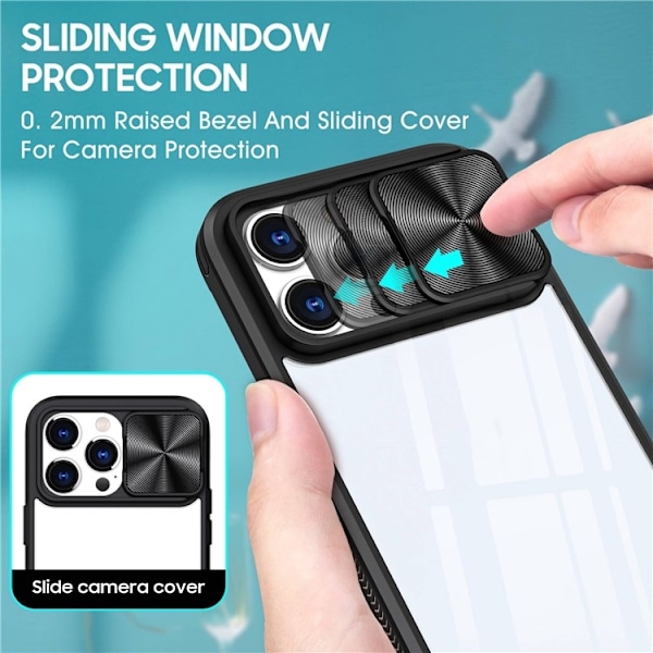 iPhone 14 Plus Skal Camera Slider - Svart Svart