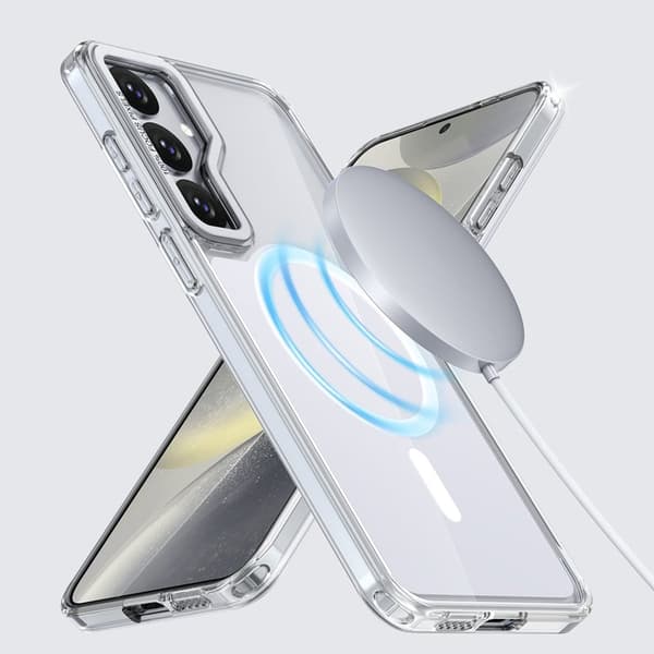 Mobilskal för Samsung Galaxy S26 Plus Magnetiskt Shockproof TPU - Vit