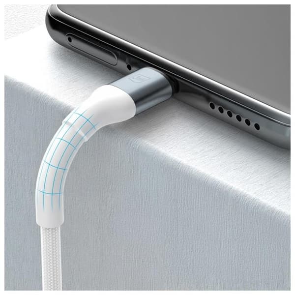 3MK USB-C til USB-C 100W Kabel 20V/5A 1m N-SERIE Hyper - Hvid Svart